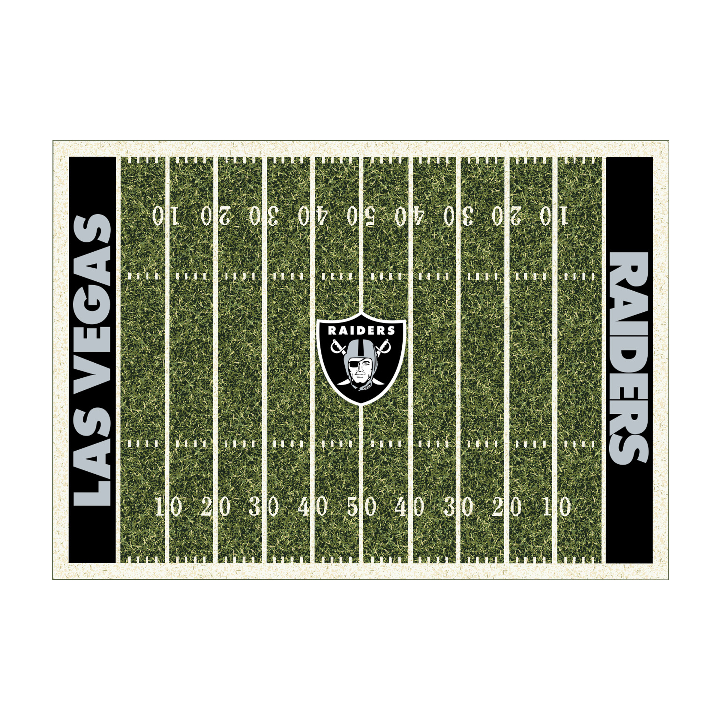 las vegas raiders homefield football field 4x6 area rug