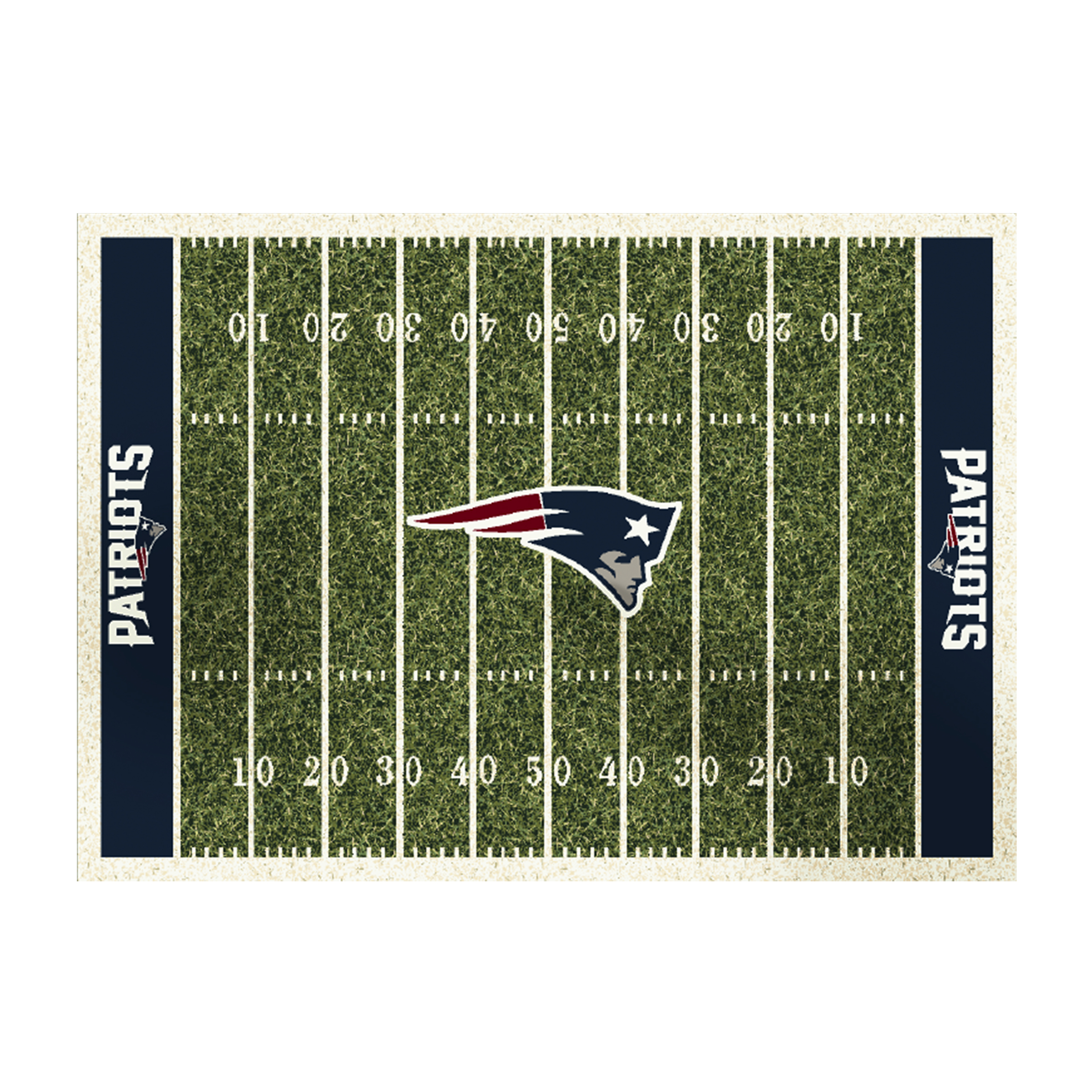 patriots 4x6 football field area rug homefield collection