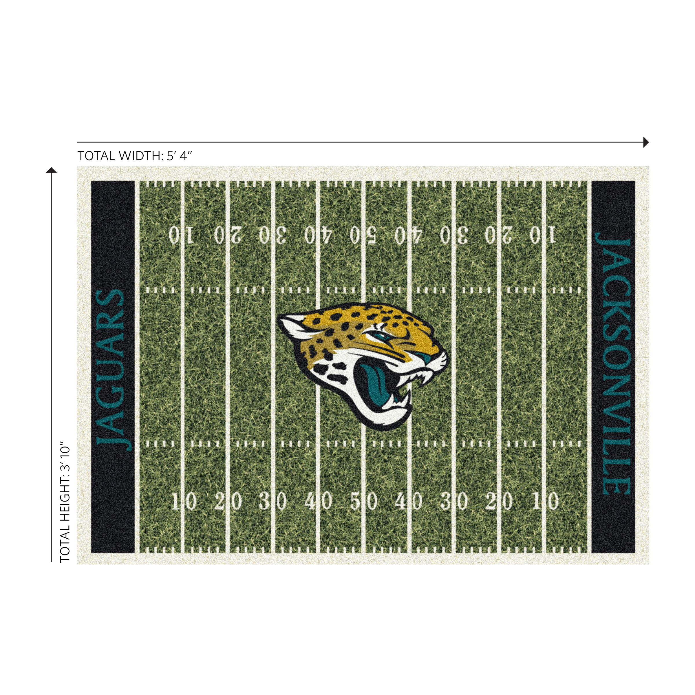 jacksonville jaguars homefield 4x6 football field area rug