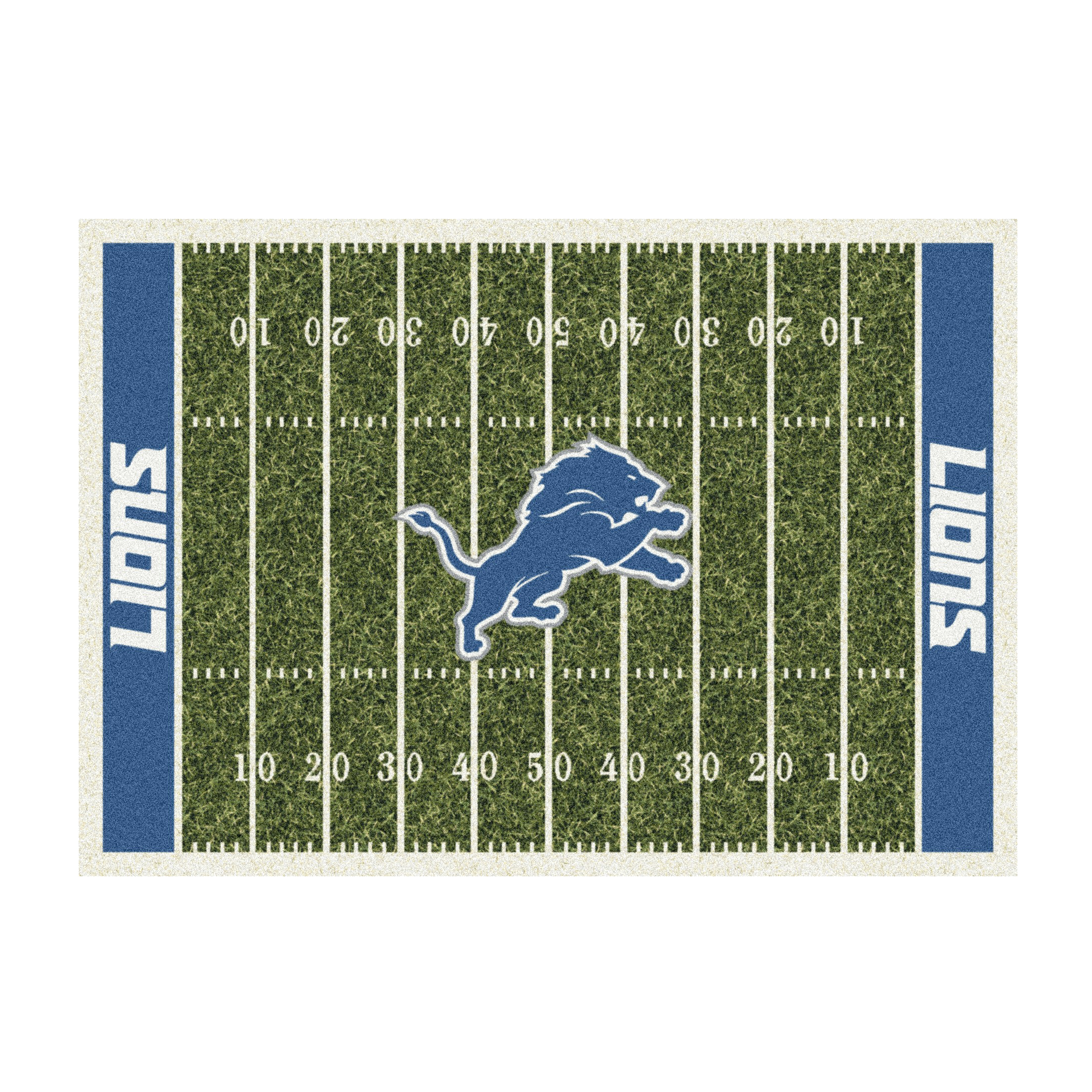 detroit lions homefield 4x6 football field area rug
