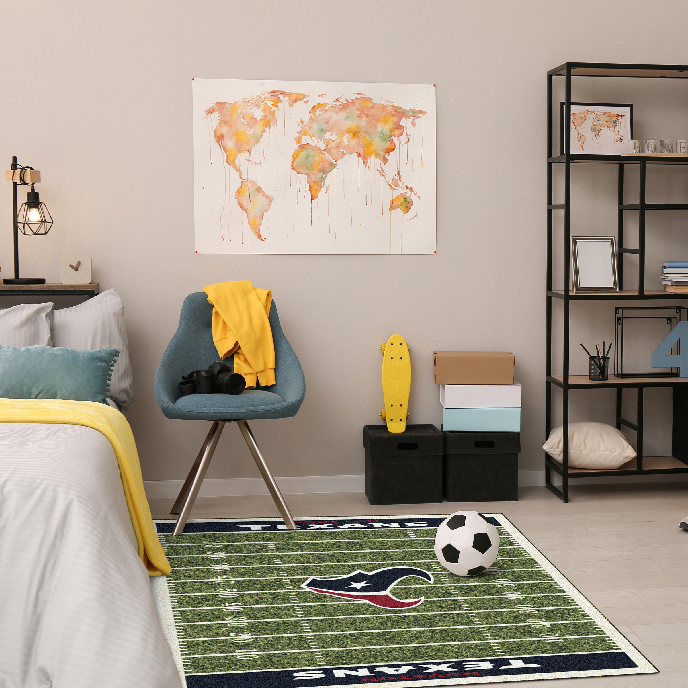 houston texans 4x6 homefield football field area rug