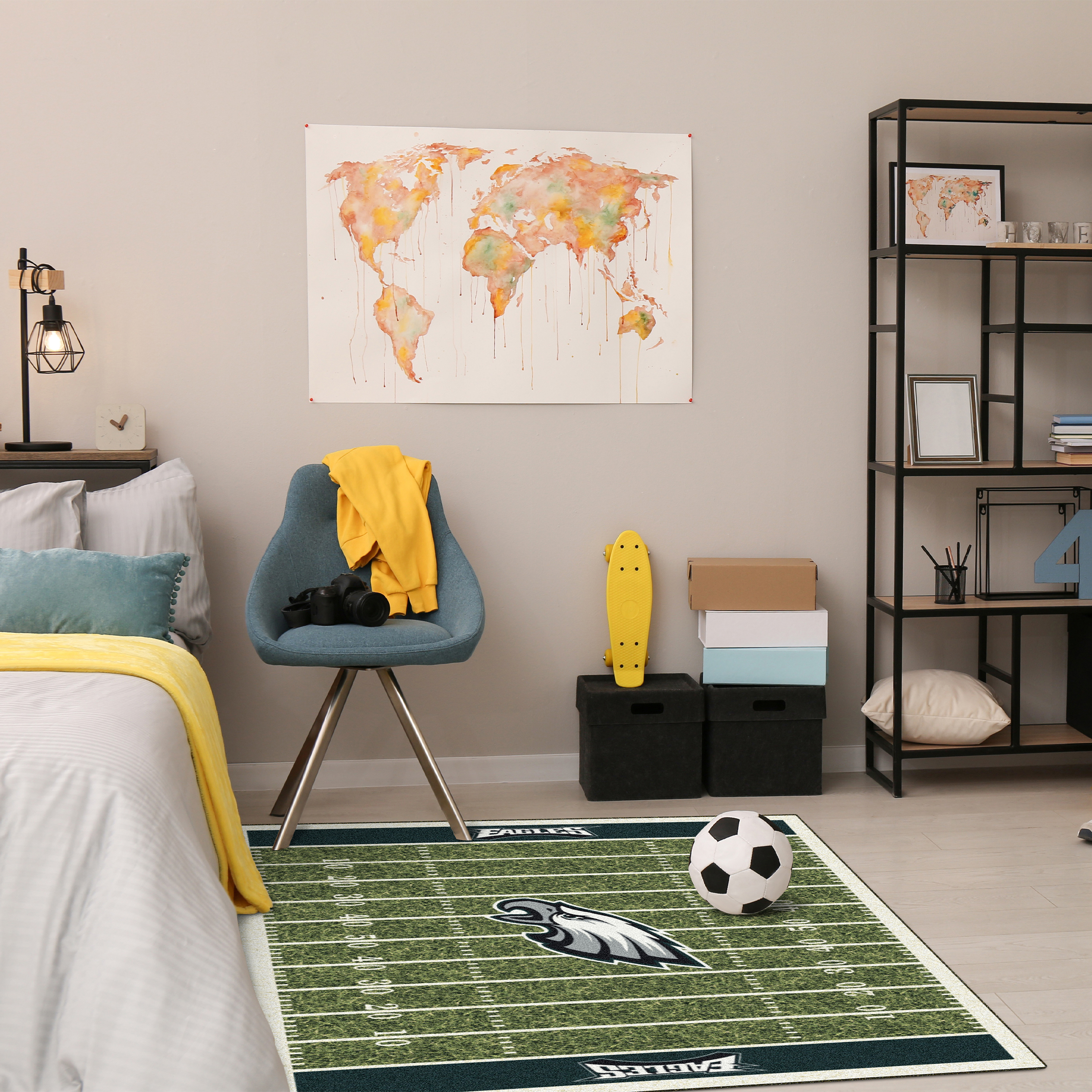 philadelphia eagles 4x6 homefield football field area rug