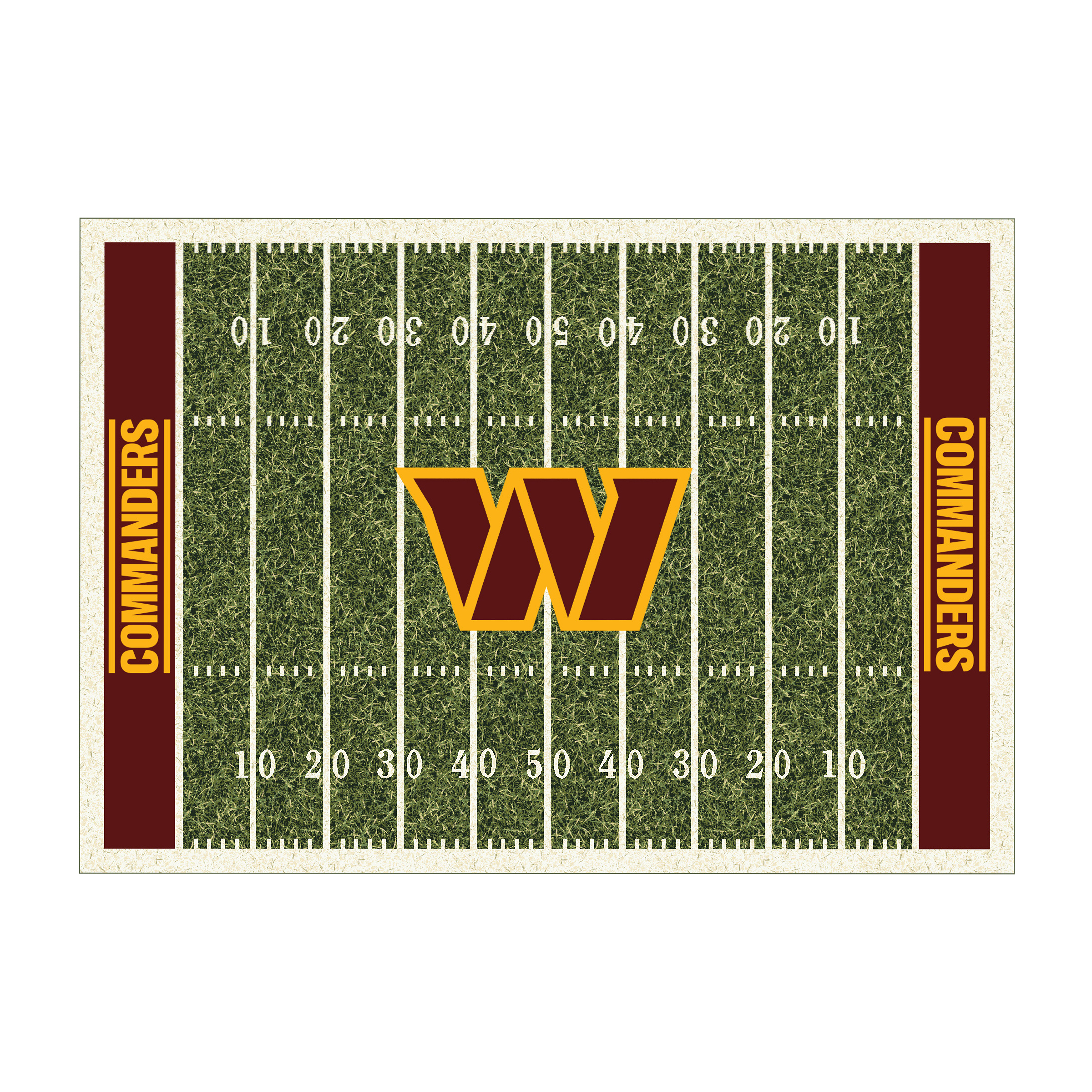 washington commanders homefield 4x6 football field area rug