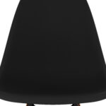 28-Inch Black and Brown Modern Counter Height Bar Stool