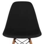 28-Inch Black and Brown Modern Counter Height Bar Stool
