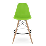 28 Inch Green and Brown Modern Counter Height Bar Stool