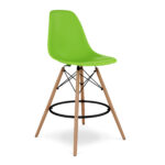 28 Inch Green and Brown Modern Counter Height Bar Stool