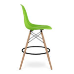 28 Inch Green and Brown Modern Counter Height Bar Stool