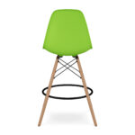28 Inch Green and Brown Modern Counter Height Bar Stool