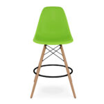 28 Inch Green and Brown Modern Counter Height Bar Stool