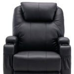 33" Black Heated Massage Lift Recliner with Power Assist