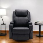 33" Black Heated Massage Lift Recliner with Power Assist