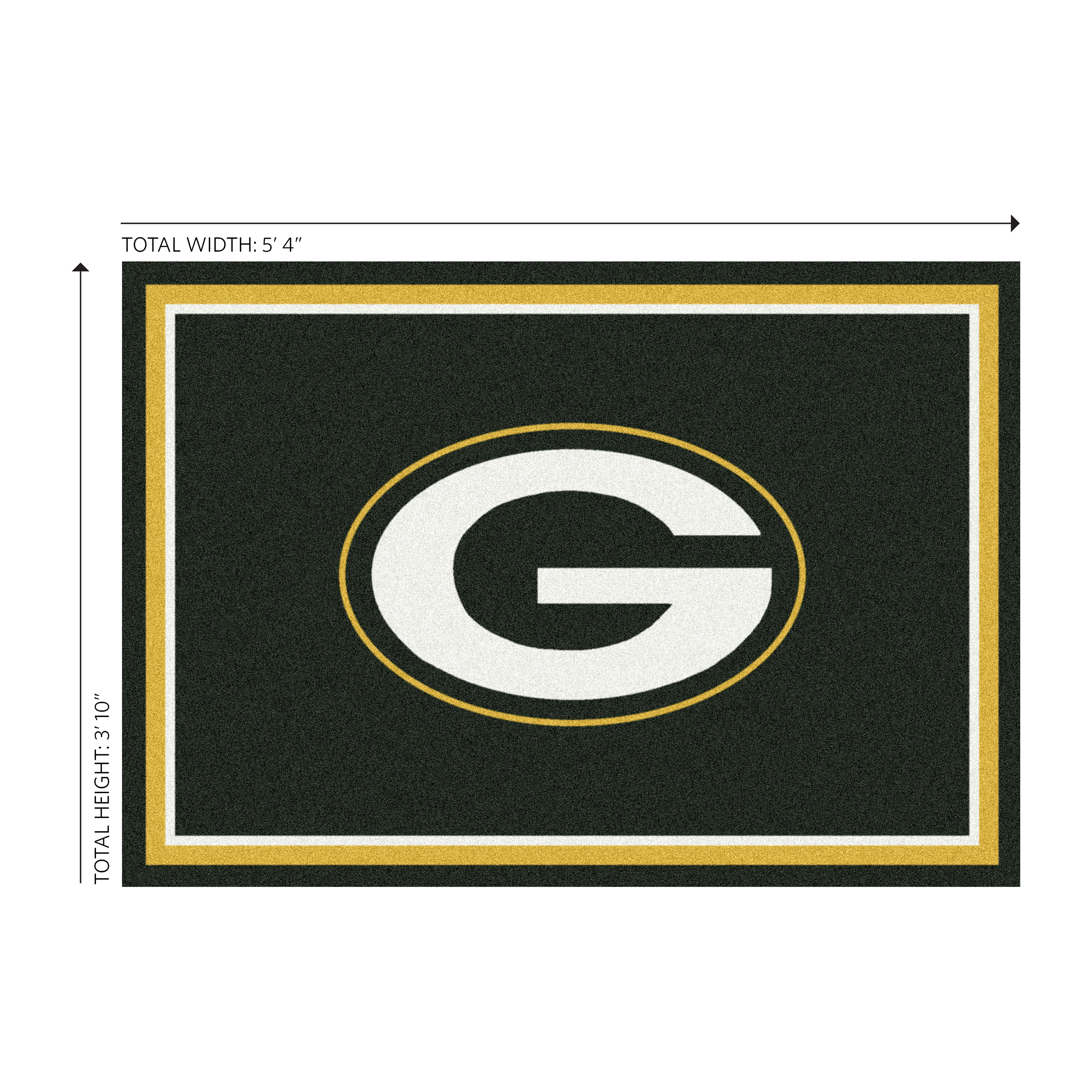 packers 4x6 spirit rug officially licensed team area rug