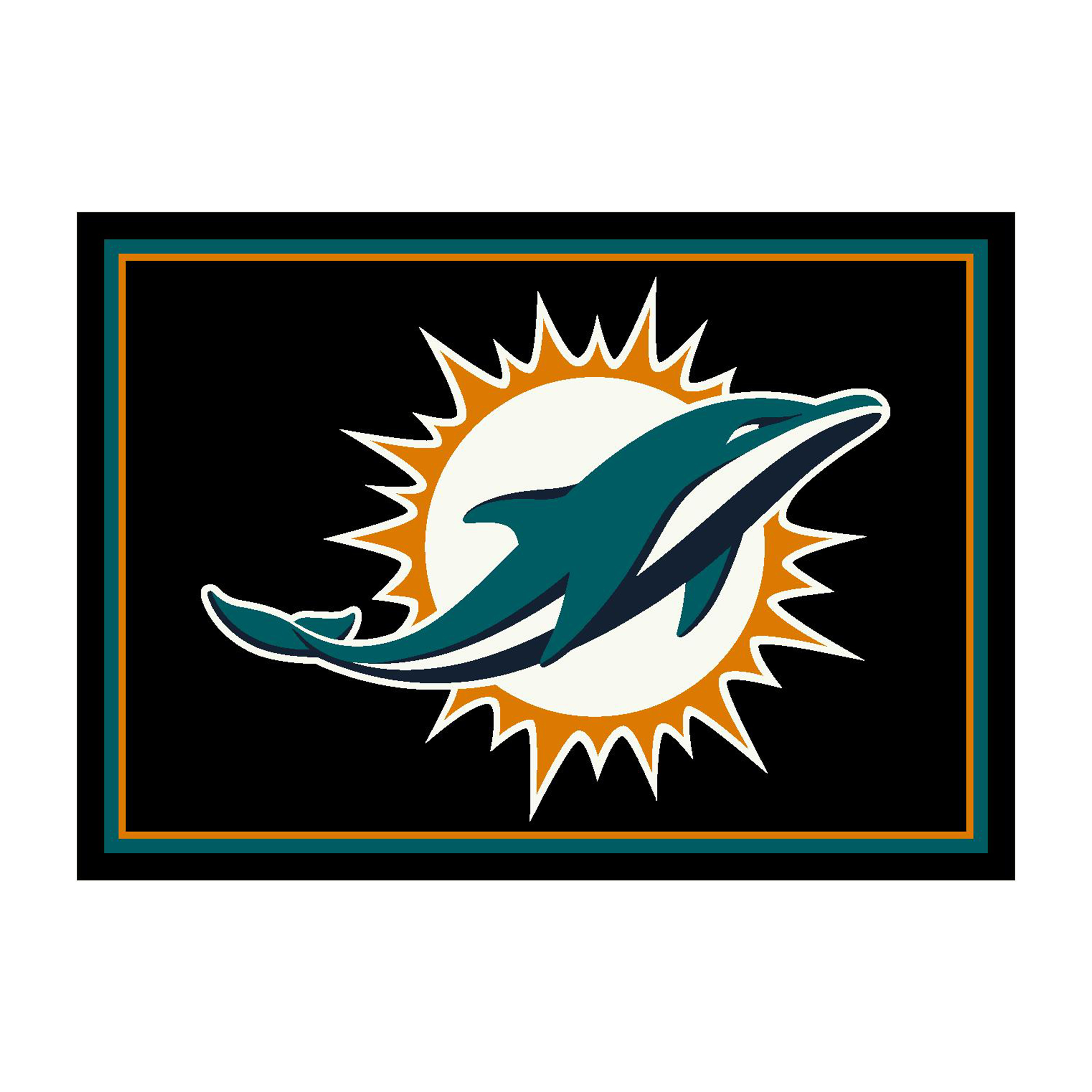 miami dolphins 4x6 spirit area rug