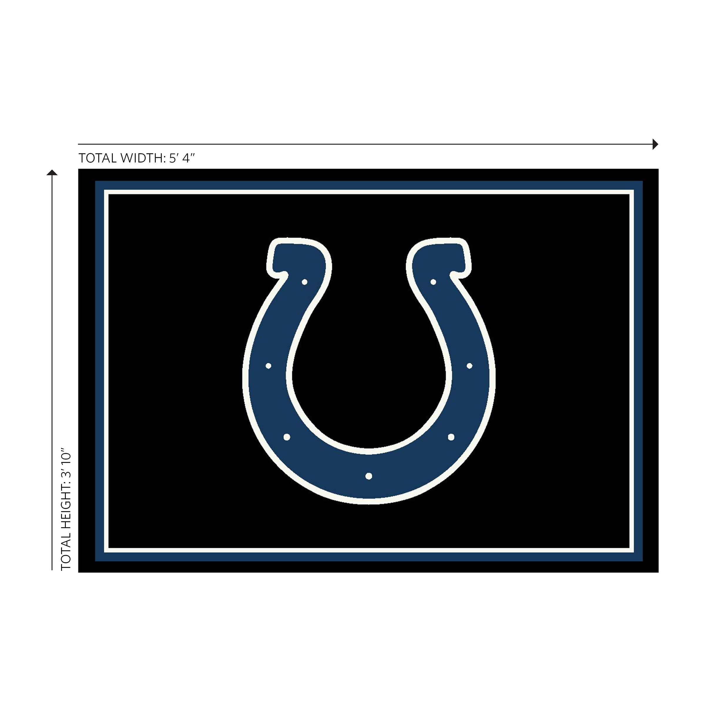 indianapolis colts 4x6 spirit area rug nfl officially licensed