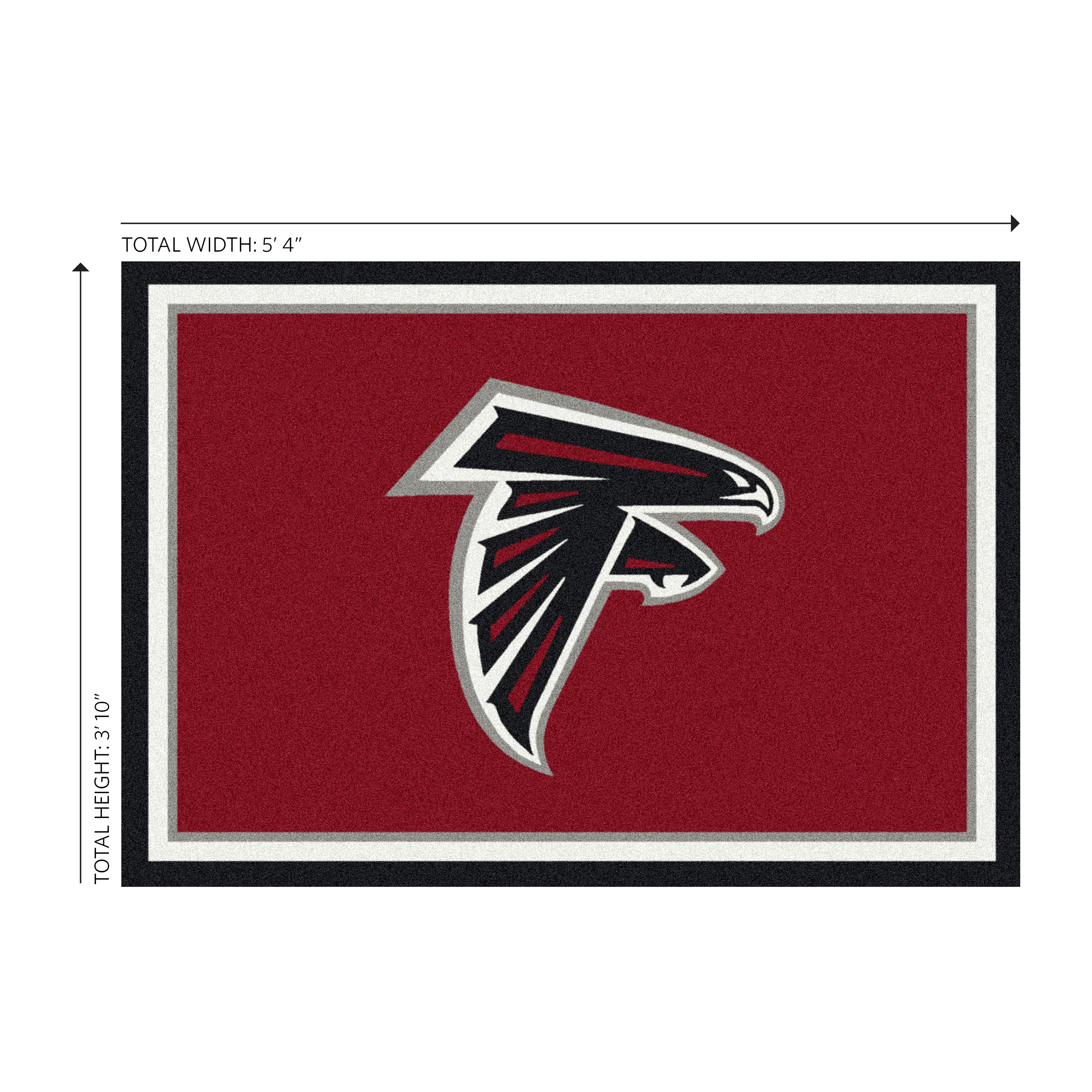 falcons 4x6 spirit rug officially licensed nfl area rug