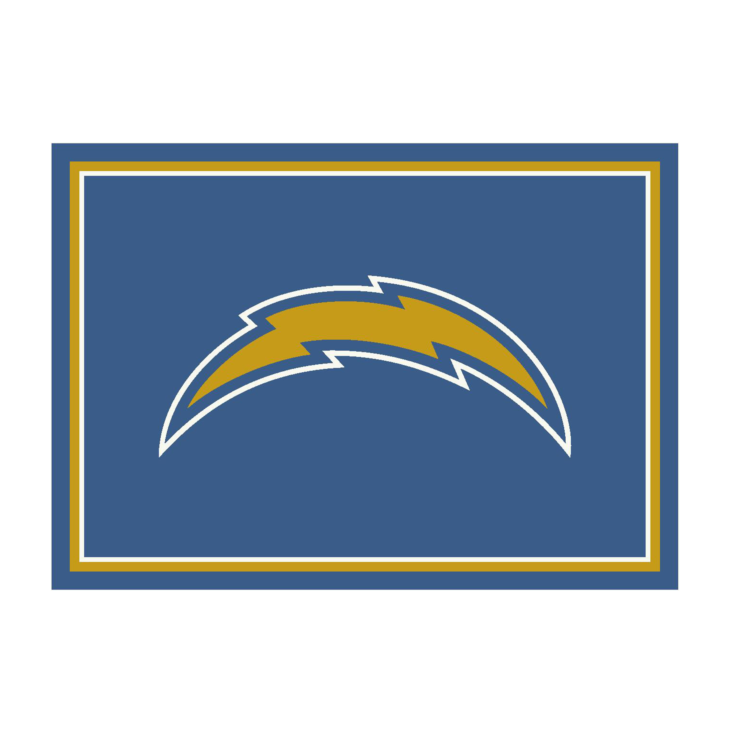 chargers 4x6 spirit area rug officially licensed nfl rug