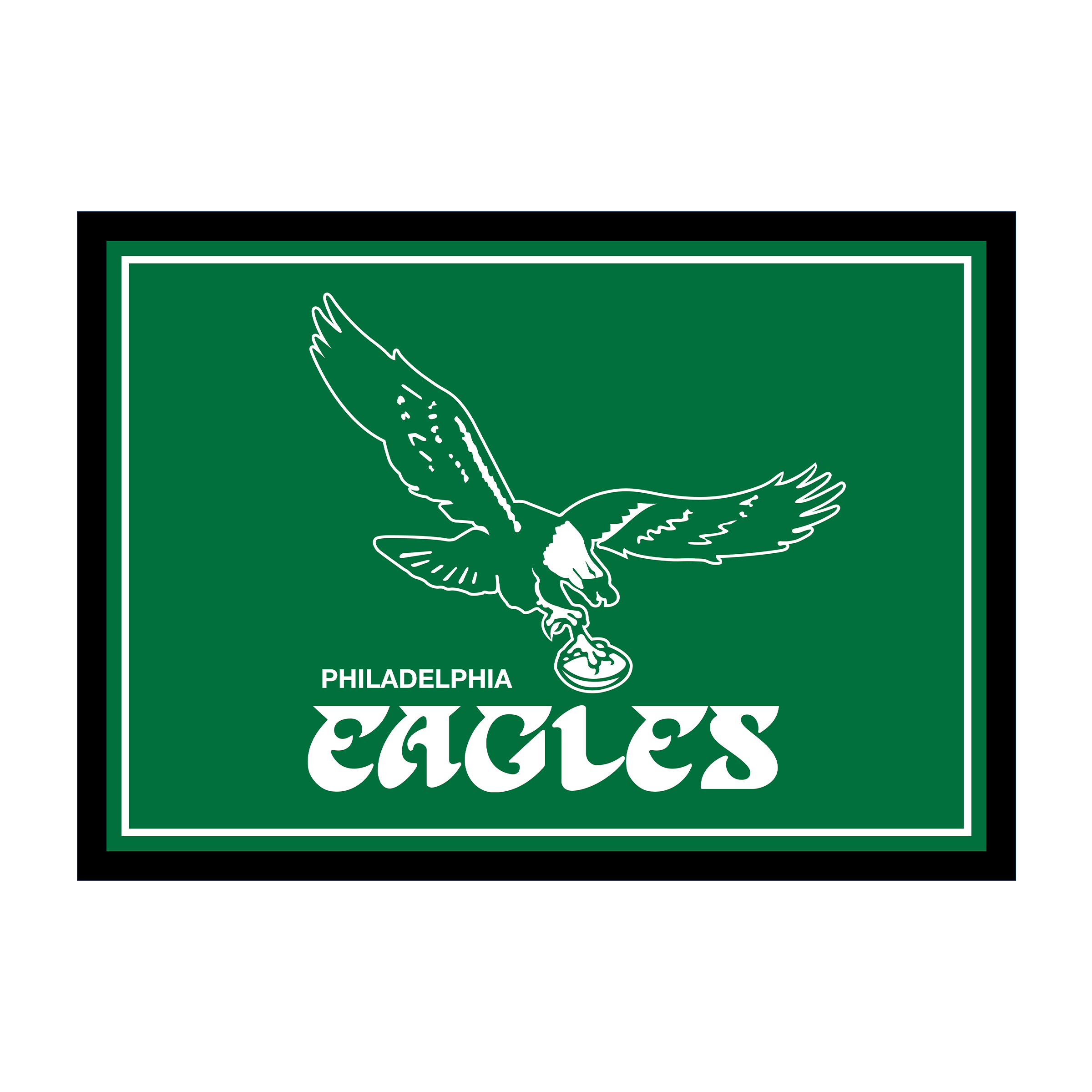 vintage philadelphia eagles 4x6 spirit area rug