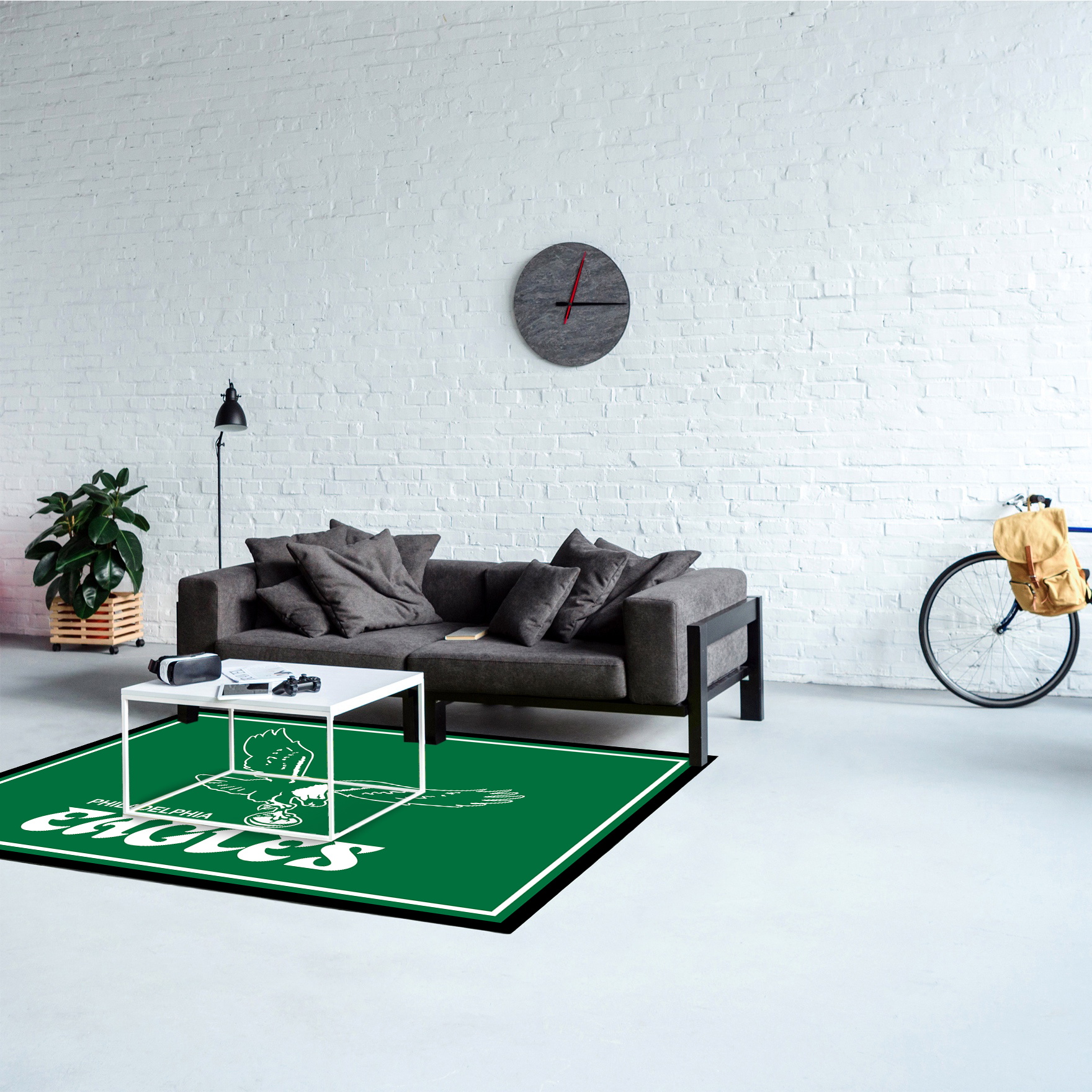 vintage philadelphia eagles 4x6 spirit area rug