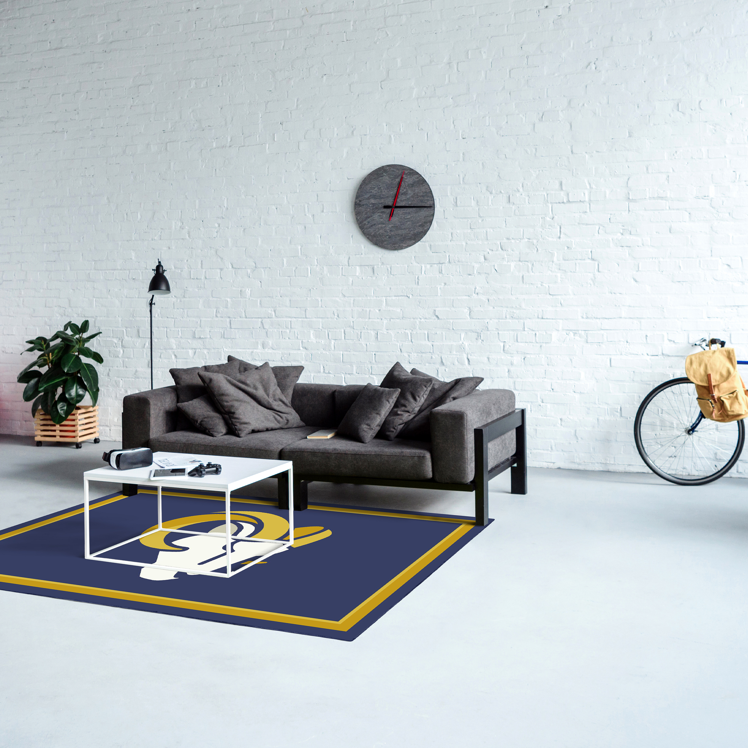 los angeles rams 4x6 spirit rug officially licensed nfl