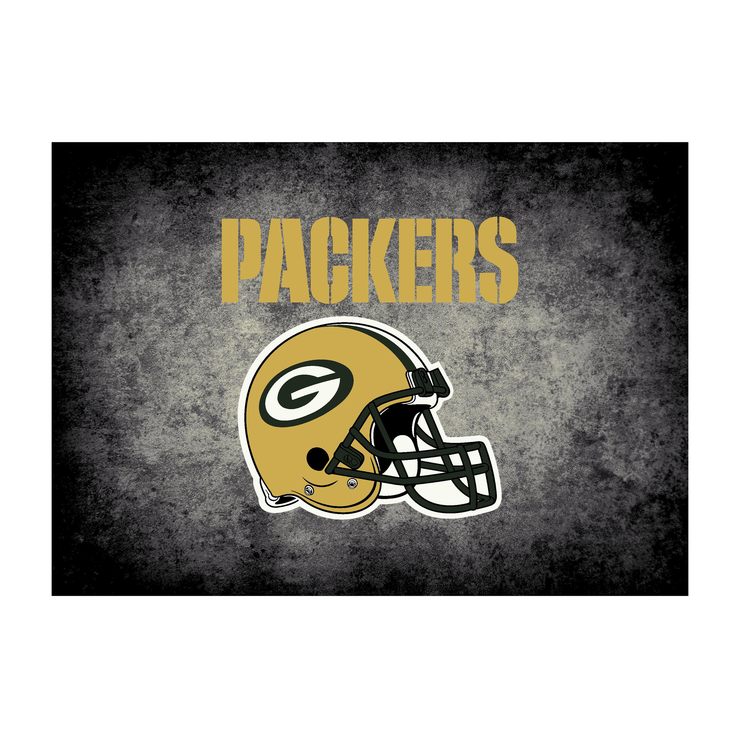 packers 4x6 distressed area rug officially licensed nfl