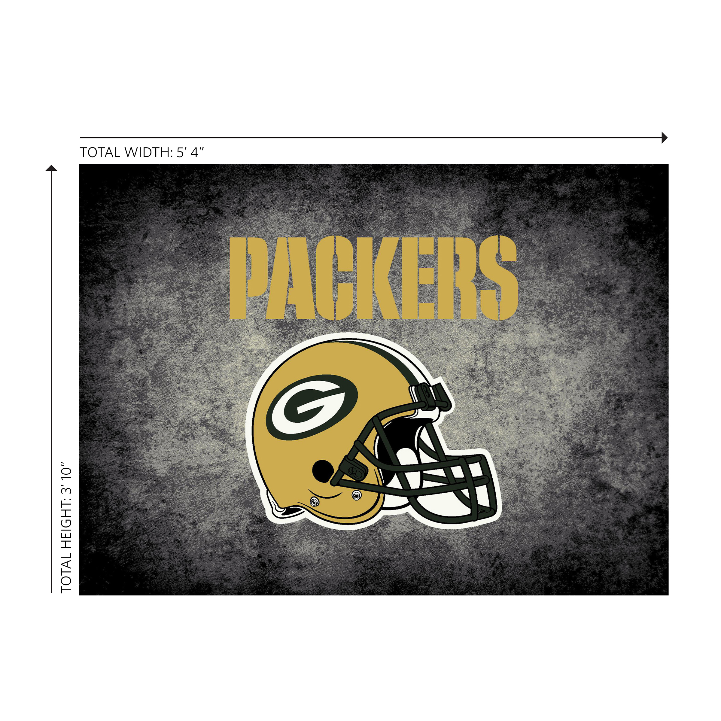 packers 4x6 distressed area rug officially licensed nfl