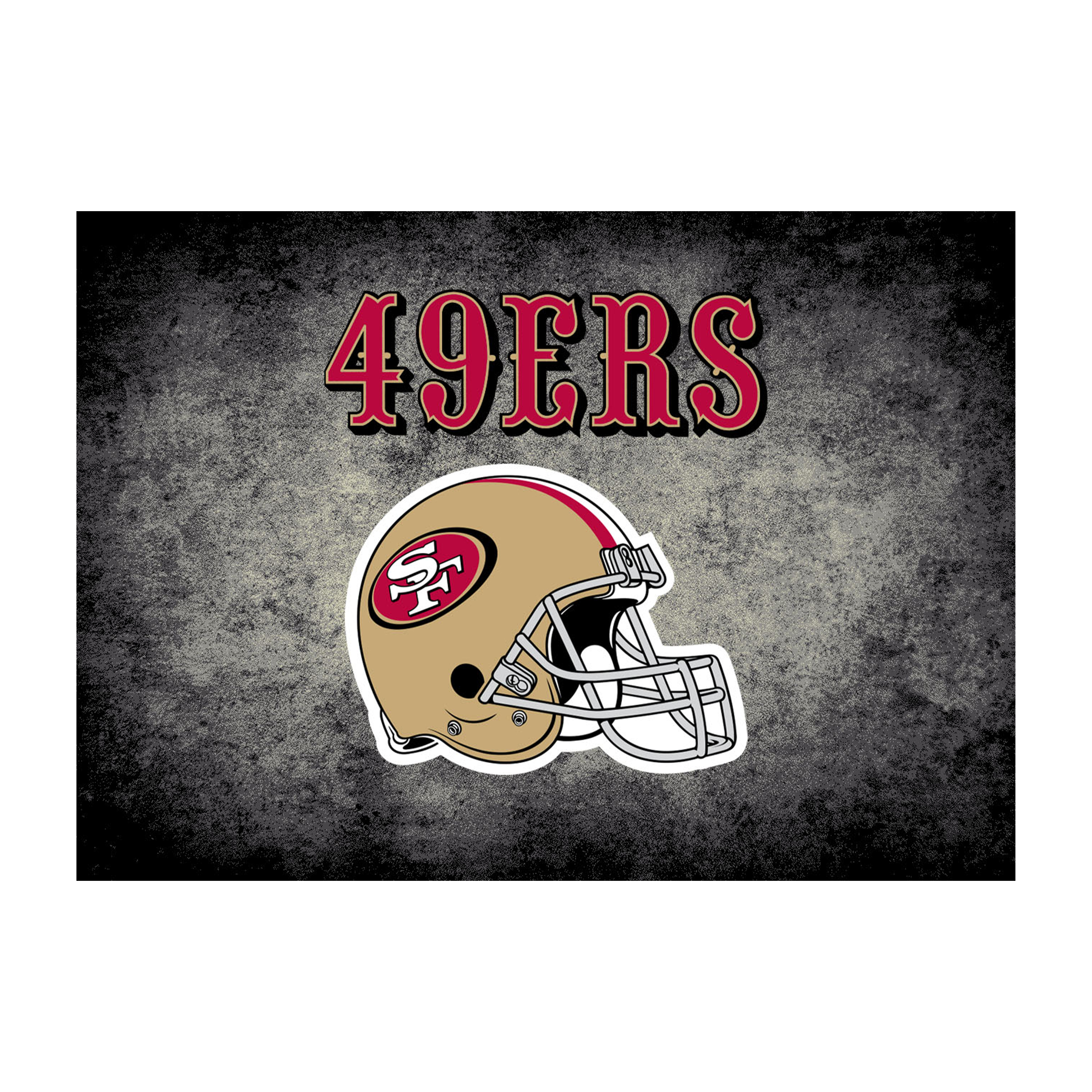 49ers 4x6 distressed area rug officially licensed nfl