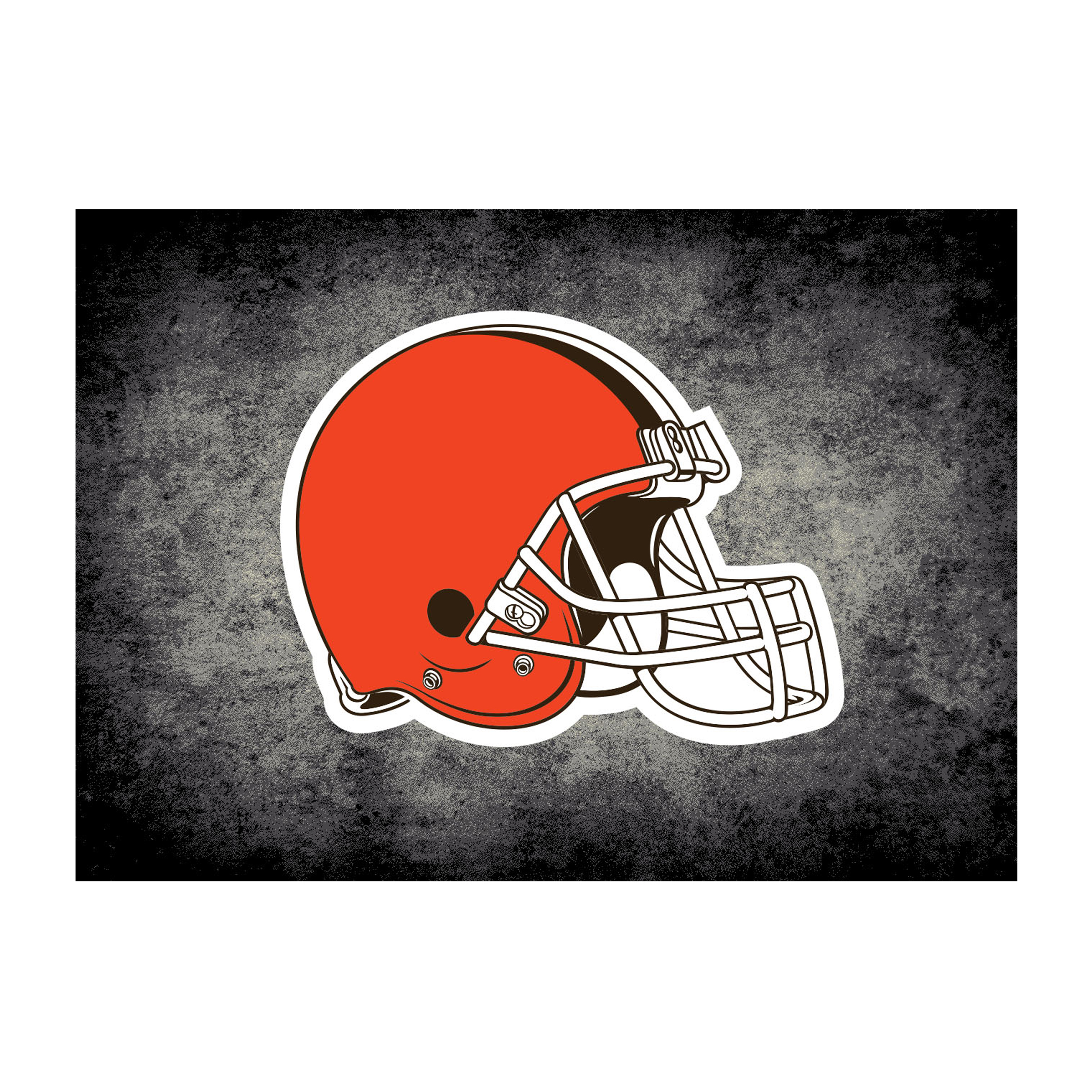 cleveland browns distressed 4x6 area rug nfl licensed usa made