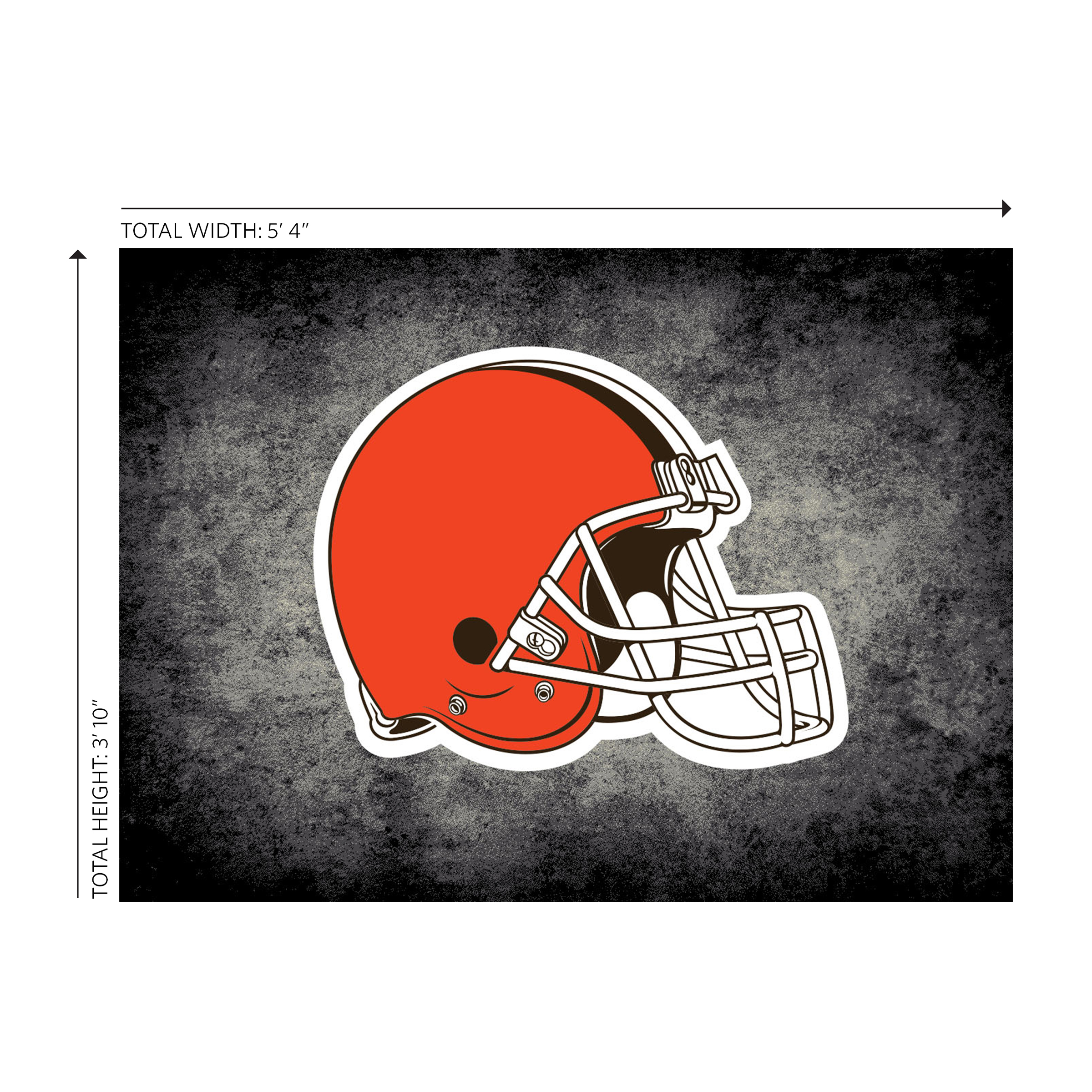 cleveland browns distressed 4x6 area rug nfl licensed usa made