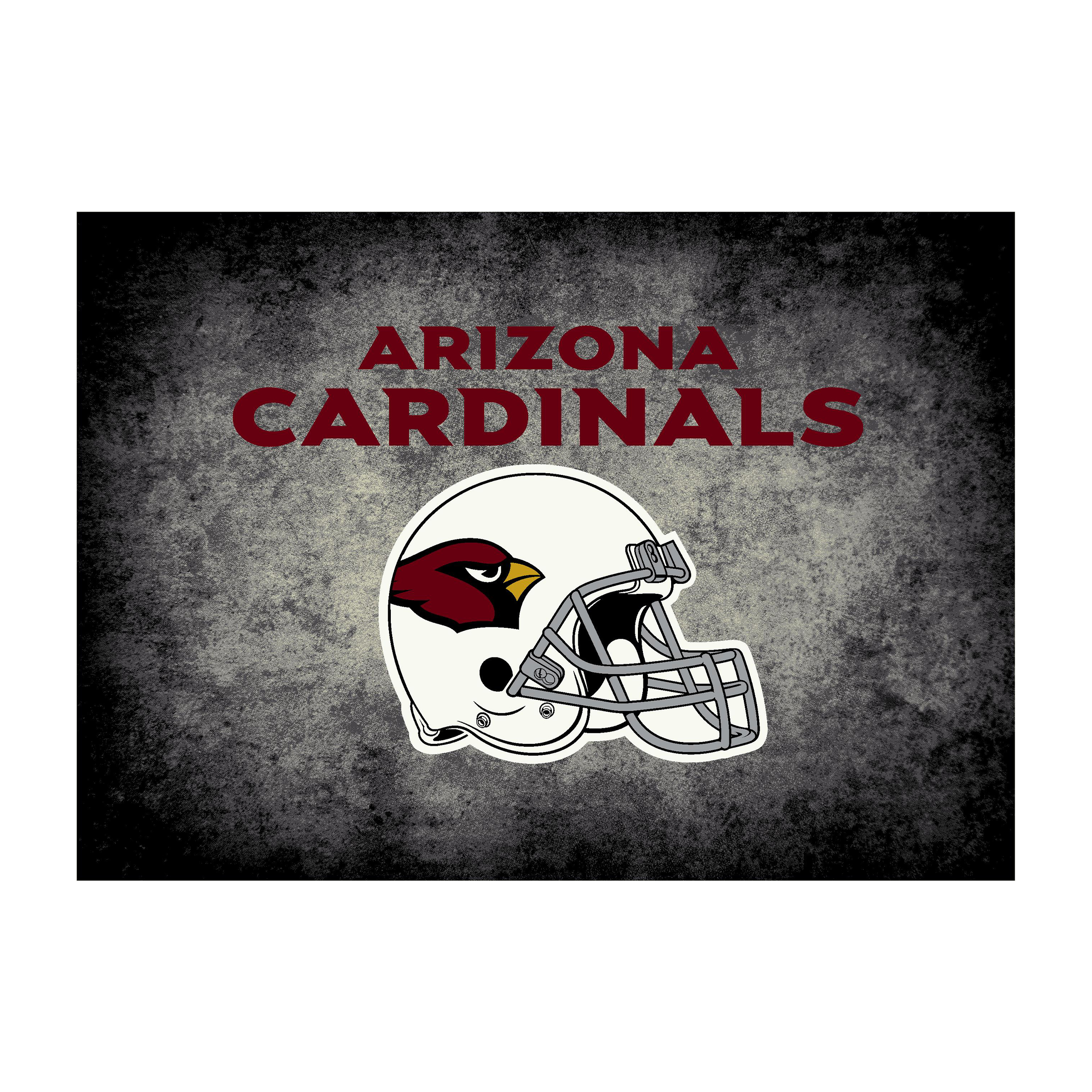 arizona cardinals 4x6 distressed area rug