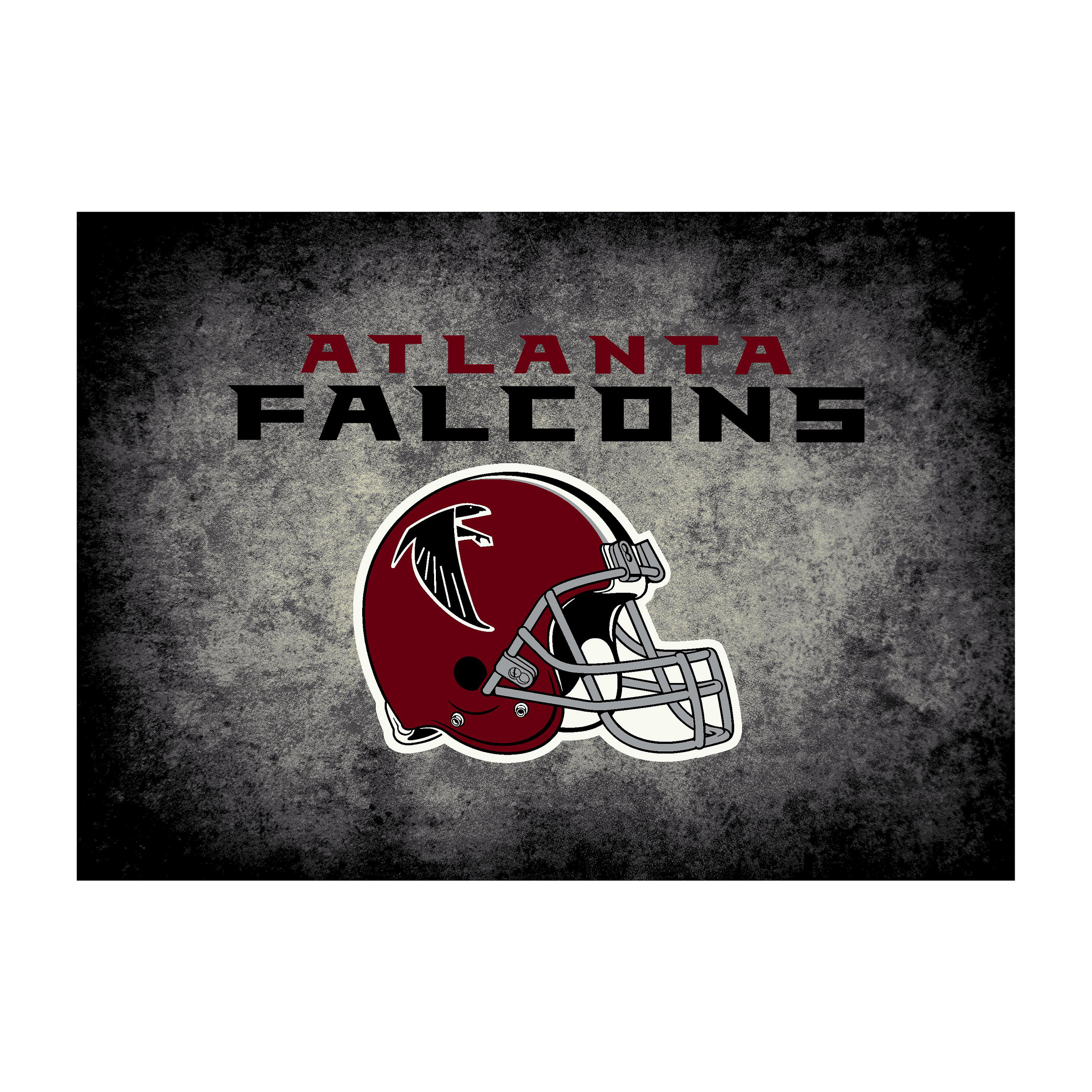 atlanta falcons distressed 4x6 area rug officially licensed nfl