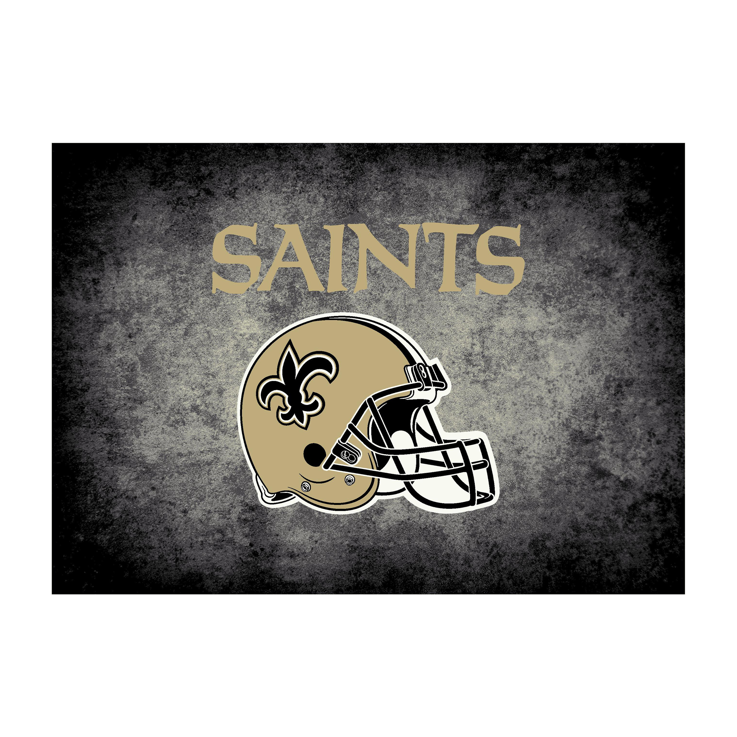 saints 4x6 distressed area rug officially licensed nfl
