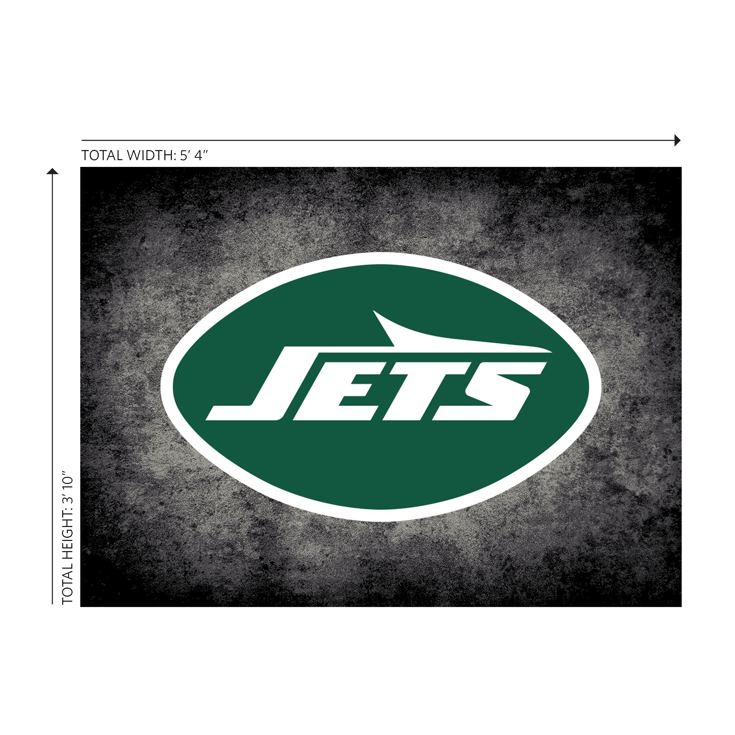 jets distressed 4x6 area rug officially licensed nfl