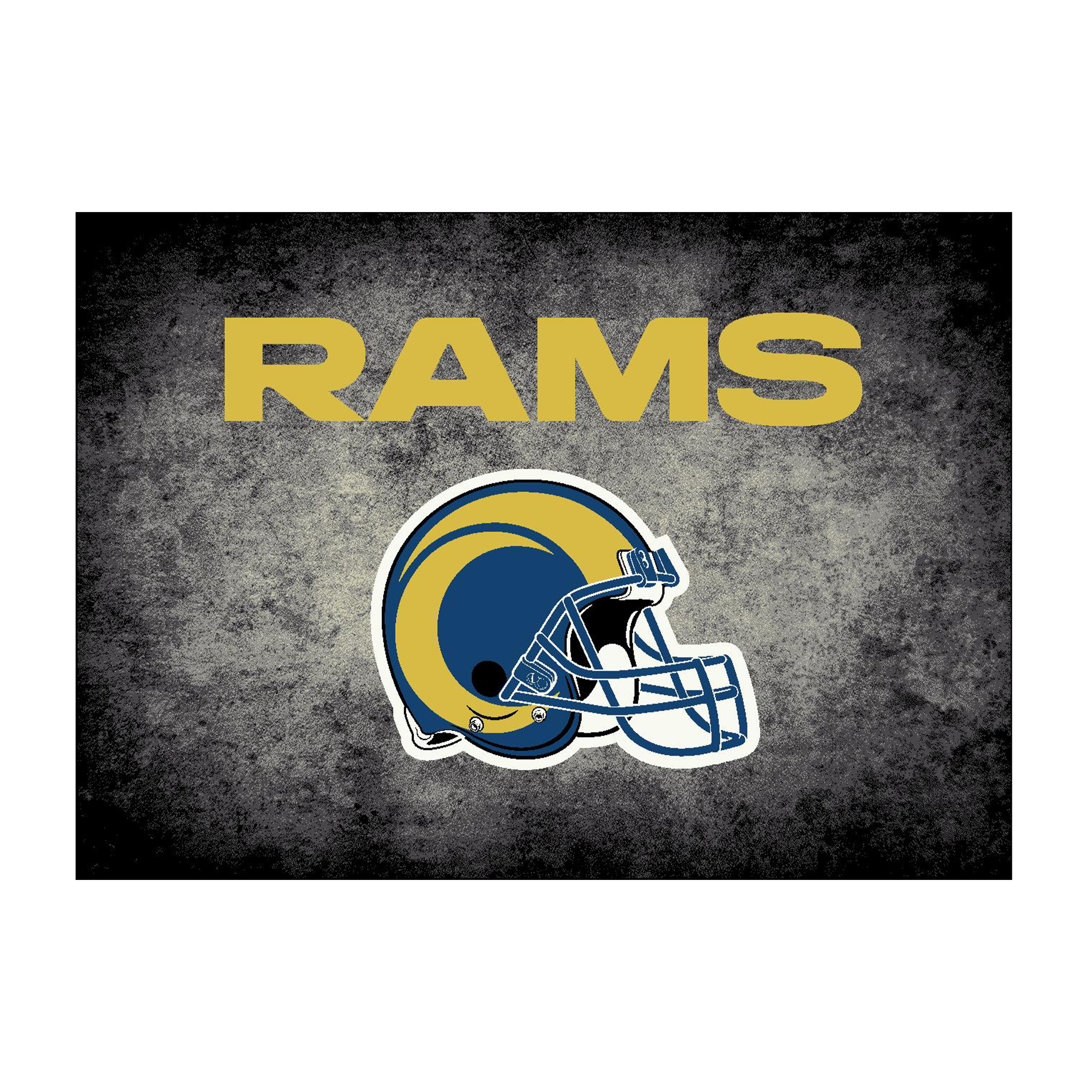 los angeles rams 4x6 distressed area rug officially licensed nfl