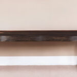 68" Distressed Dark Brown Wood Dining Bench with Black Metal Legs 9 68" Distressed Dark Brown Wood Dining Bench with Black Metal Legs