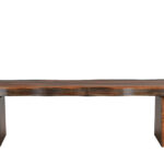 68" Dark Brown Solid Wood Dining Bench 9 68" Dark Brown Solid Wood Dining Bench