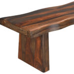 68" Dark Brown Solid Wood Dining Bench 13 68" Dark Brown Solid Wood Dining Bench