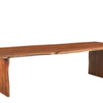 73" Modern Rustic Brown Solid Wood Dining Bench