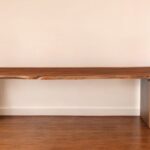 73" Modern Rustic Brown Solid Wood Dining Bench