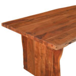 73" Modern Rustic Brown Solid Wood Dining Bench
