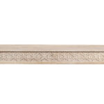 58" Distressed White Solid Wood Floral Dining Bench 9 58" Distressed White Solid Wood Floral Dining Bench