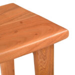 32 Inch Wood Brown Backless Counter Height Bar Stool With Footrest