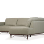 103" Light Green Leather L Shaped Sofa and Chaise Sectional 9 103" Light Green Leather L Shaped Sofa and Chaise Sectional