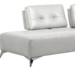 125 Inch White Leather L Shaped Sectional with Square Arms 8 125 Inch White Leather L Shaped Sectional with Square Arms