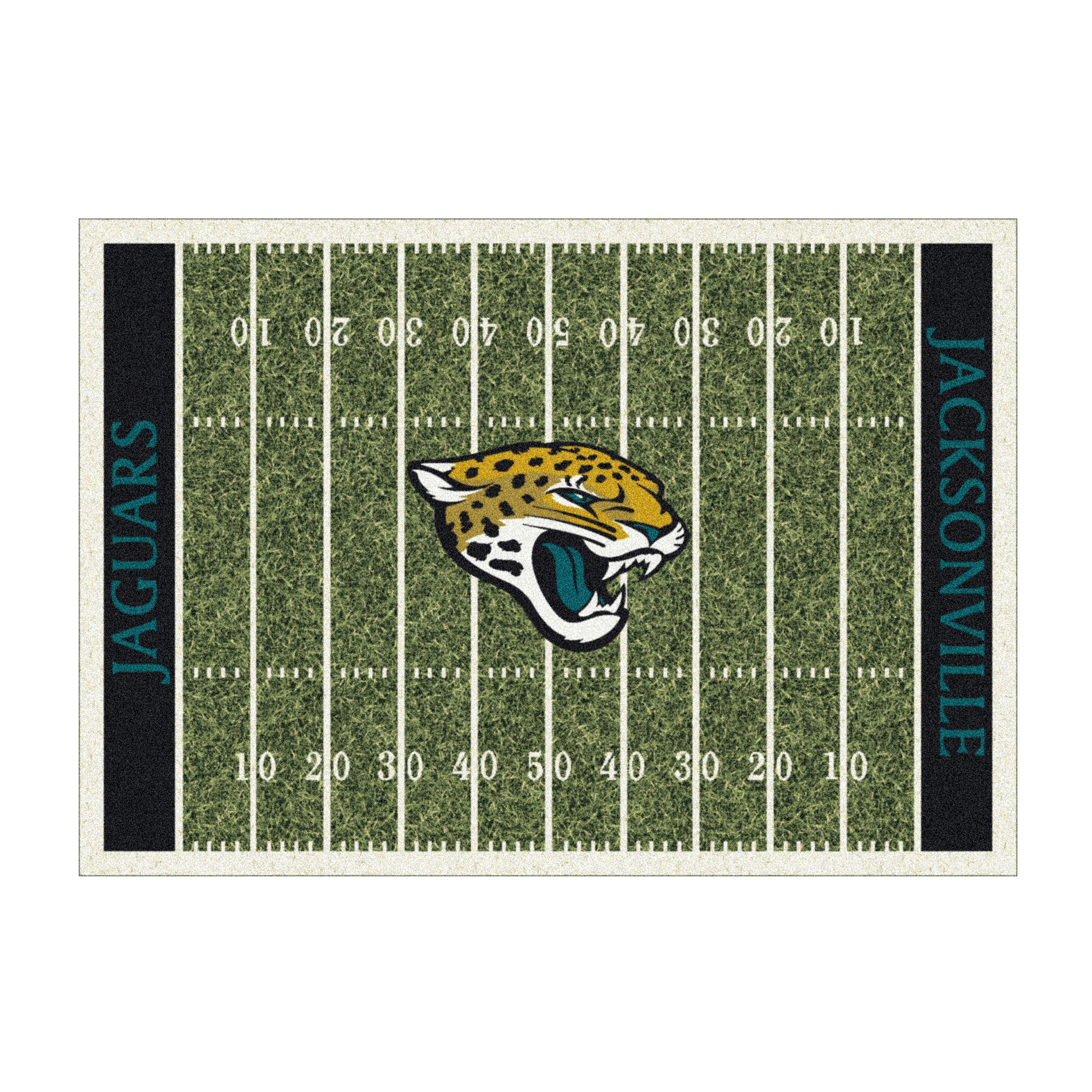 jacksonville jaguars 6x8 football field area rug
