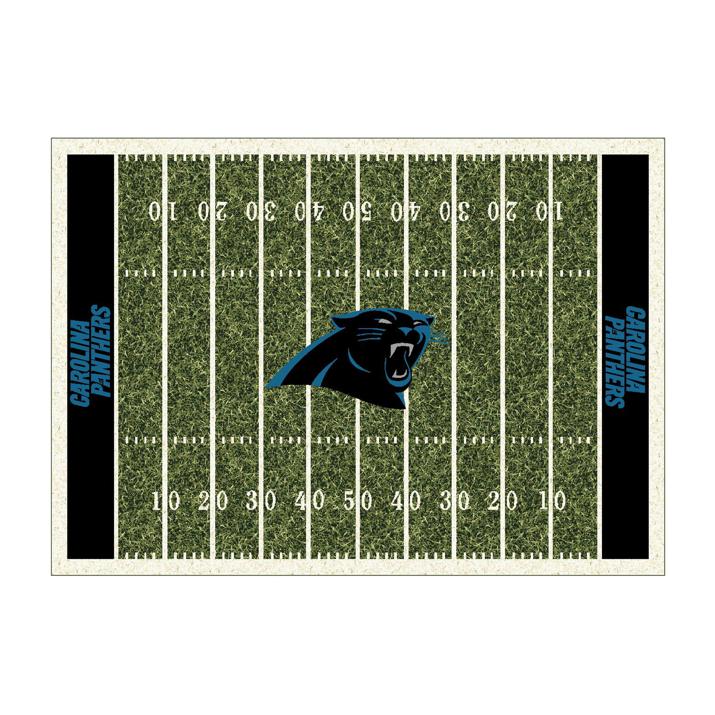 carolina panthers homefield 6x8 football field area rug