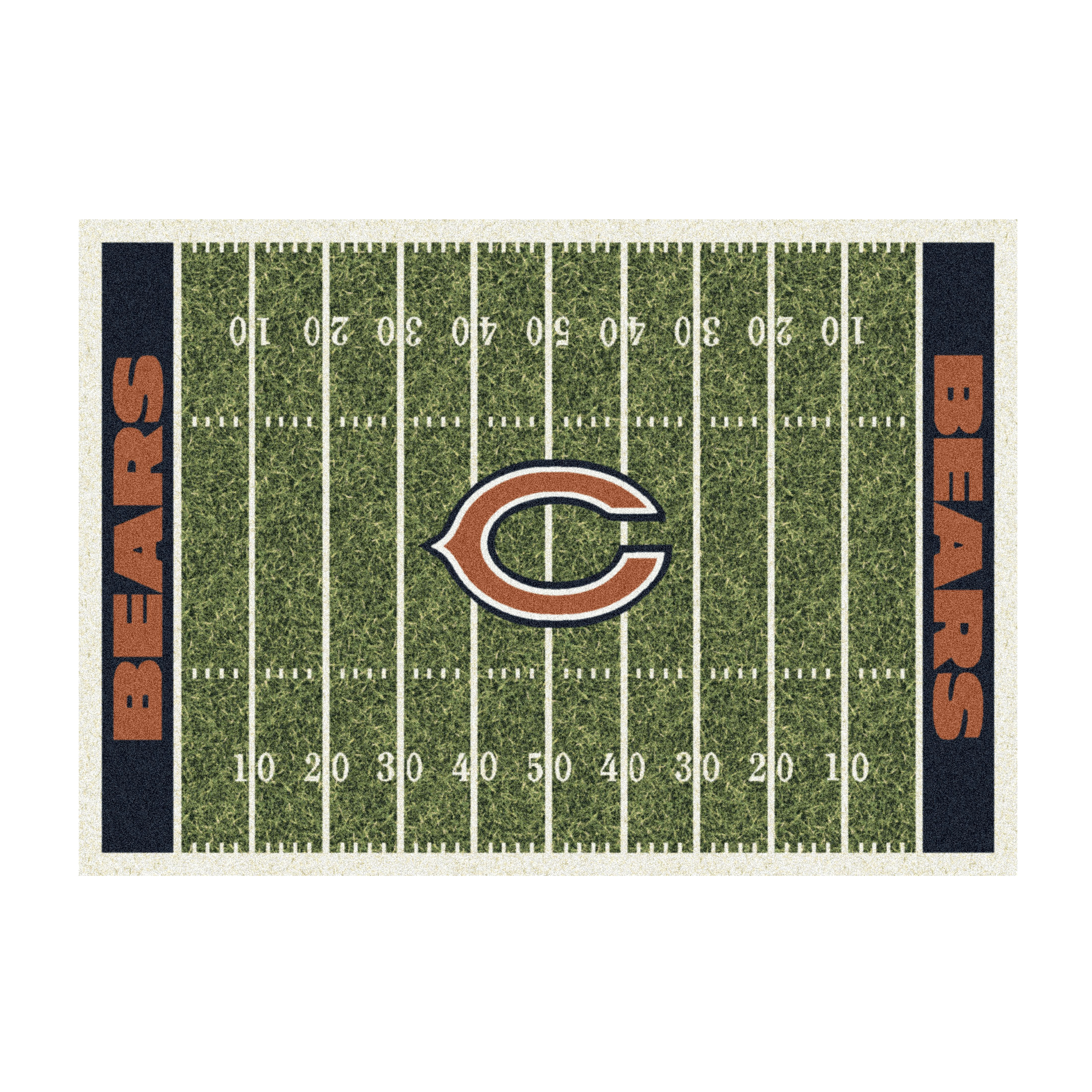 chicago bears 6x8 homefield football field area rug