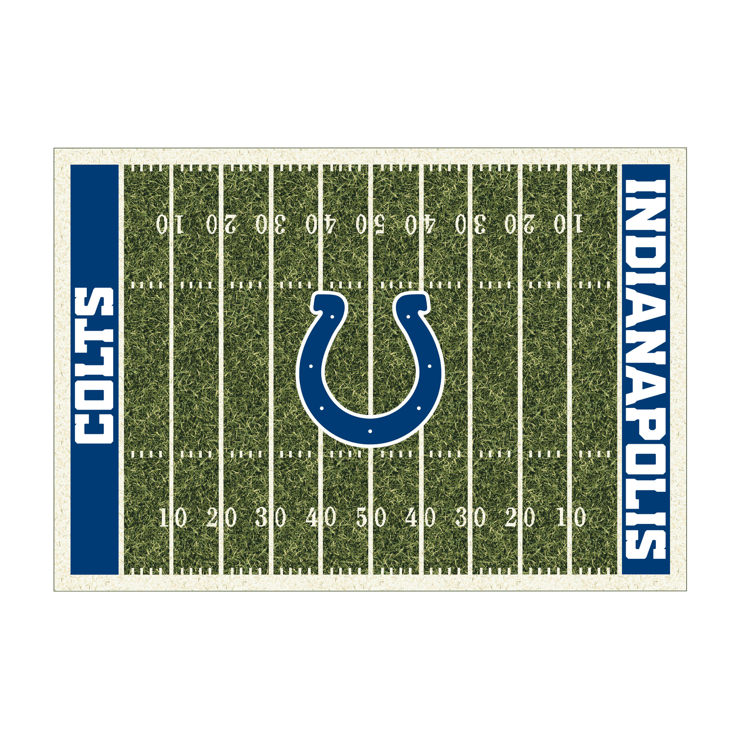 indianapolis colts homefield 6x8 football field area rug