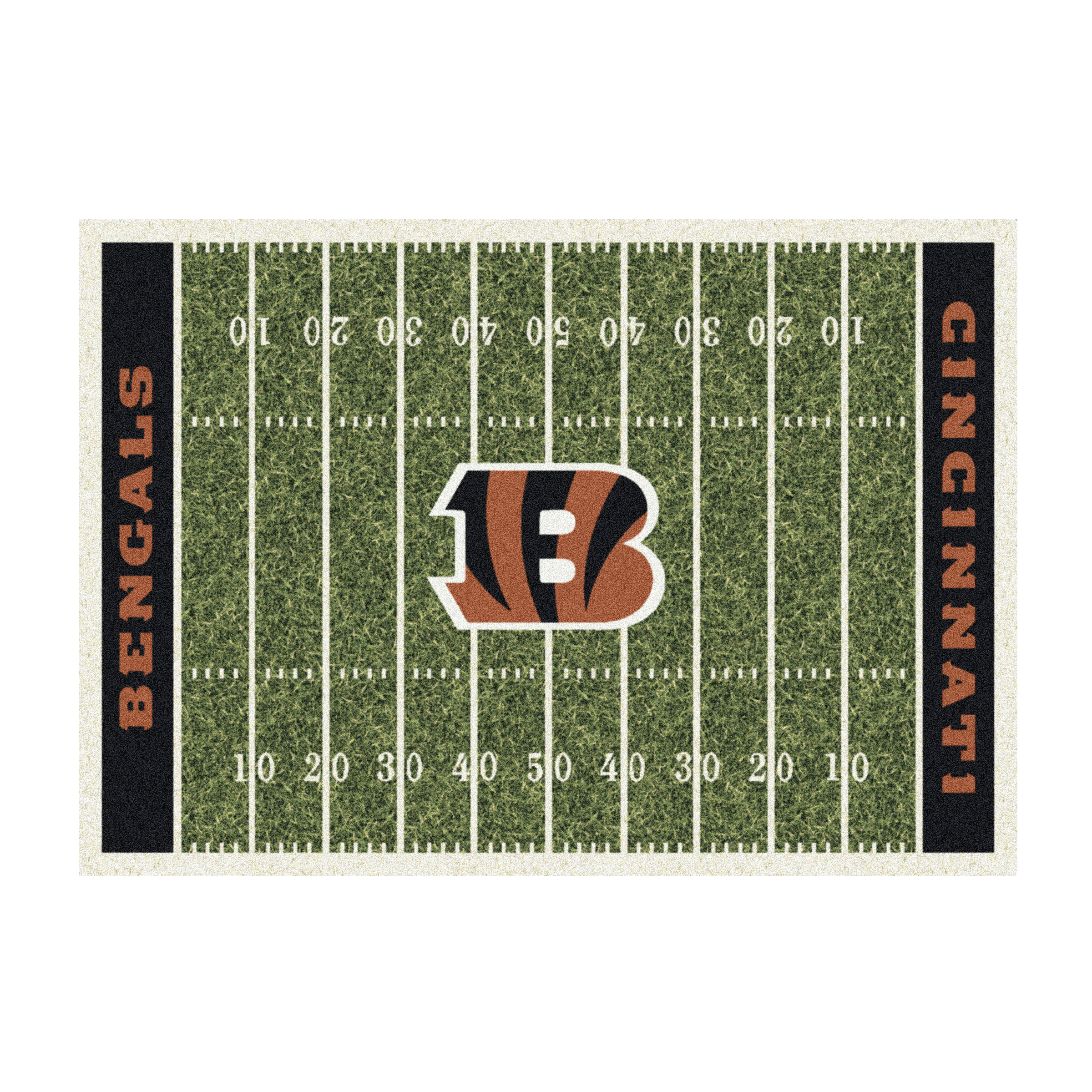 cincinnati bengals 6 x 8 football field area rug
