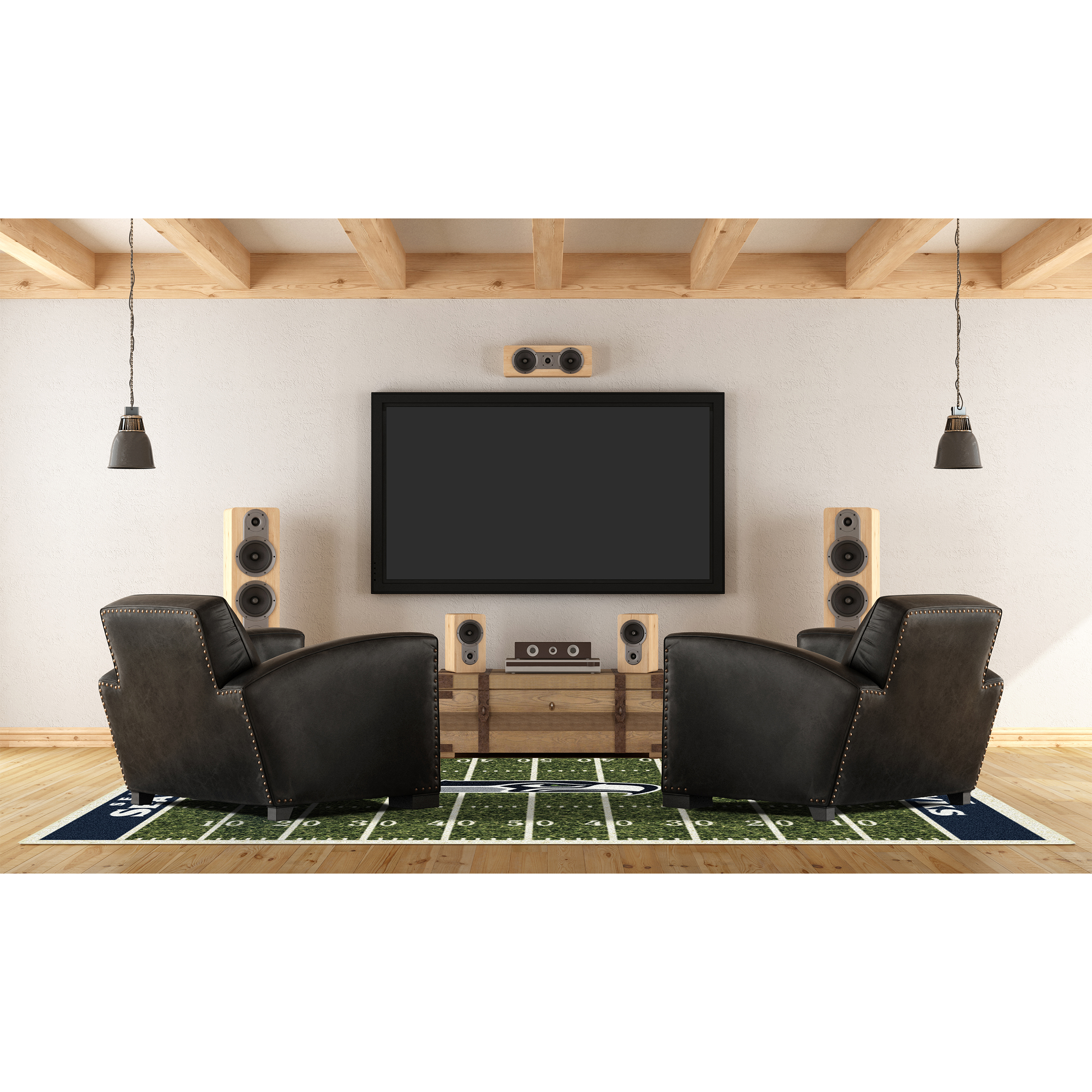 seahawks 6x8 homefield football field area rug